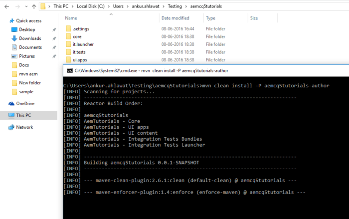 build maven project aem