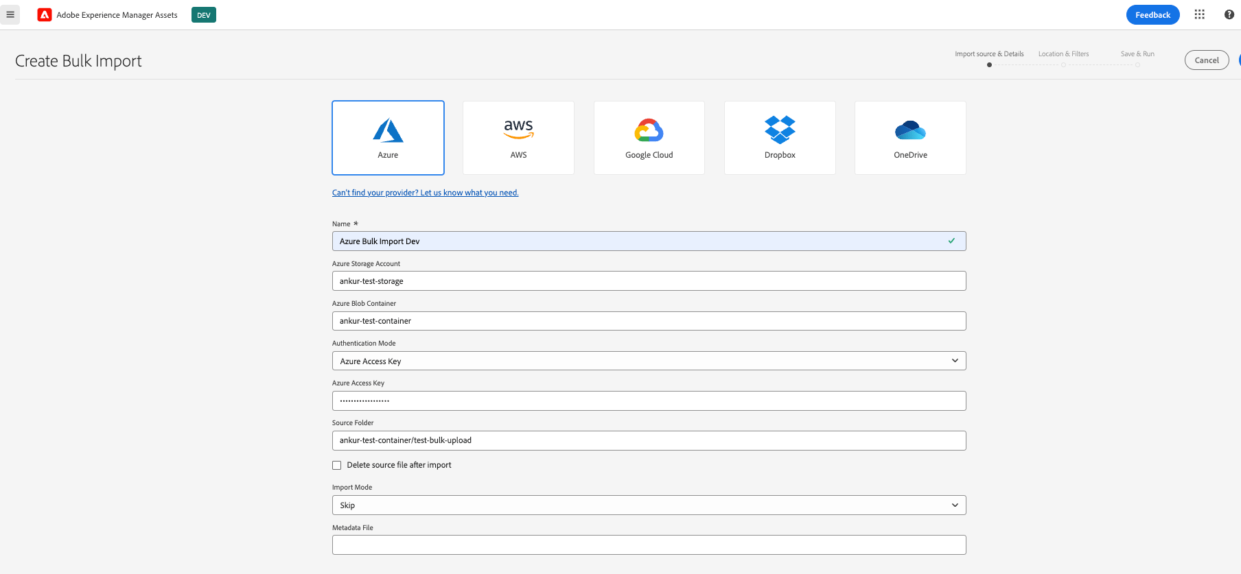bulk-import-source-details – AEM CQ5 Tutorials